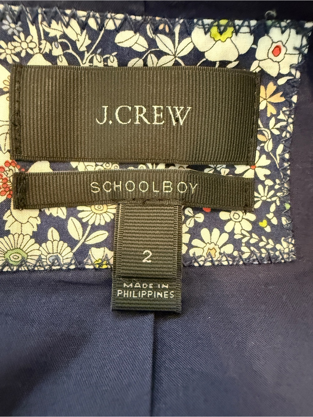 J.Crew Womens Liberty Art Fabrics Schoolboy Blazer Size 2 June's Meadow Floral - Picture 8 of 9
